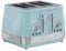 Daewoo Denver 4 Slice Toaster – Sky Blue, Retro Vintage Design, Wide Slots, Defrost, Reheat, Cancel Functions, Browning Control, Removable Crumb Trays – Ideal for Family Kitchens
