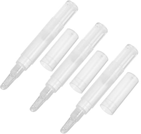 AUTSUPPL 3pcs 5ml Twist Lip Gloss Pen Refillable Nail Oil Applicator Bottles Silicone Tips for Manicure Travel Makeup Foundation and Cuticle Nutrition