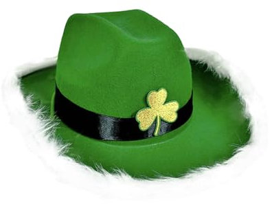 Generisch StPatrick Day Hut für Familientreffen Karneval Party Feier leuchtende Zierleiste Festival Kopfbedeckung Kleeblattgürtel Hut Bequem