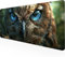 Alfombrilla Gaming Búho Alfombrilla Ratón XXL 1200x600 mm, Bordes Cosidos Mouse Pad Negro Alfombrilla Escritorio Antideslizante Alfombrilla Raton Accesorios Gaming para Gamers, PC y Portátil H-P