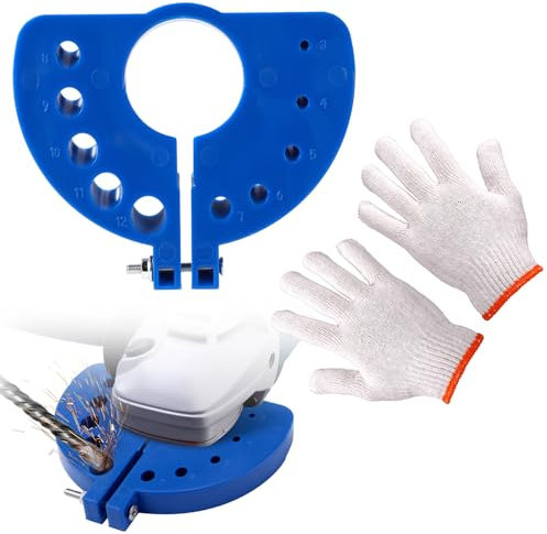 Affilatrice per Punte da Trapano Elettrico, Materiale ABS 10 Tacche Affilatrice per Punte da Trapano Multiuso Precisione con Guanti(Blu)