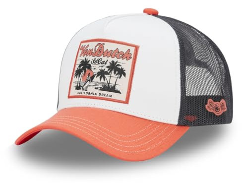 Von Dutch Kappe für Damen & Herren, verstellbar, Trucker-Kappe, Surfmütze, Orange/Weiß/Schwarz, One size