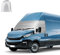 Frontscheibe Wrap Cover Ersatz für Iveco Daily 2014-2025, Auto Windschutzscheiben Abdeckung, 600D Luxus Sonnenschutz Wasserdichtes Schnee-Eisschutz, Staubschutz, Silber