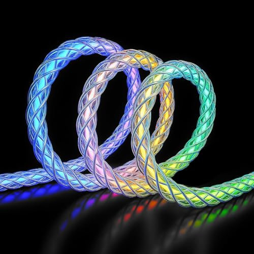 Areson Light up iPhone Charger, RGB Colorful Gradual LED Lightning Cable MFi USB A to Lightning Charging/Sync Cord Compatible with iPhone 14 13 12 11 Pro Max XR XS X 8 7 6 Plus iPad More (3 FT)