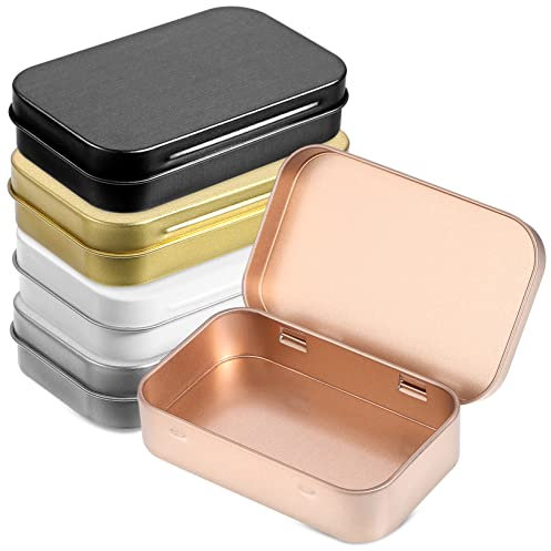 SOLUSTRE 5pcs Small Metal Storage Box Tin Box Hinged Lid Mini Iron Case for Organiser Small for Storage