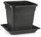 Easy Act Topf viereckig 6L (20,5 x 20,5 x 22cm) mit Untersetzer | Pflanztopf, Blumentopf, Pflanzkübel, Vierkant-Topf, Anzucht, Pflanzgefäß Anzuchttopf Auffangschale