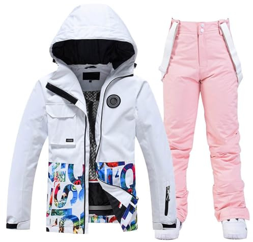 Damen Skianzug Warm Thermo Snowboard Hose Set Winter Outdoor Winddicht Zweiteiliger Kletteranzug