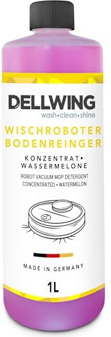 Dellwing Wischrobotor Reinigungsmittel, Konzentrat für alle Wisch Roboter 1 l, Bodenreiniger für alle Böden, Wassermelonen-Duft, Made in Germany | Konzentrat für alle Wisch Roboter, Bodenreiniger für alle Böden, mit Wassermelonen-Duft, Made in Germany