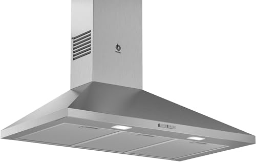 Balay, Campana decorativa de pared piramidal, 90 cm, inox, 3BC695MX | Un diseño clásico y atemporal con la campana piramidal.