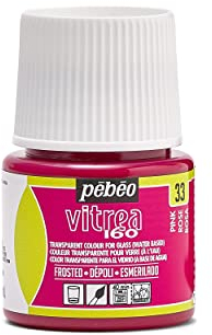 PEBEO - Peinture sur Verre Transparante Vitrea 160°C - Rose - 45 ML
