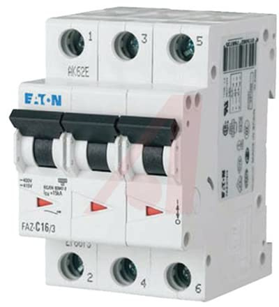 Eaton MCB Leitungsschutzschalter Typ B, 3-polig 63A 240 → 415V, Abschaltvermögen 10 kA xEffect