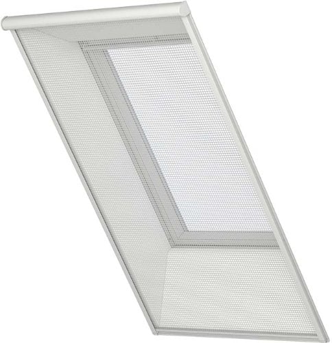 Original VELUX Insektenschutz Rollo ZIL P10 0000 für Lichte Dachauschnitte bis 92 x 240 cm mit Aluminium Führungsschienen und grauem Netzstoff