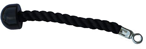 Lisaro Einhand Trizeps Tau/Trizepsseil halb/Trizepstau/Trizeps Seil-Tau/Trainingsseil | Trizepstraining Zughilfe | Ca. 33cm Lang