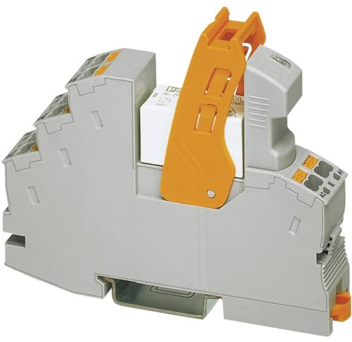 PHOENIX CONTACT RIF-1-RPT-LDP-24DC/2X21 Vormontiertes Relaismodul mit Relaissockel, Leistungskontaktrelais, Steckbarem Anzeige/Entstörmodul & Haltebügel, 24 V DC Eingangsspannung