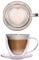 Feelino Teetasse aus Glas Doppelwandig, Teegläser mit Henkel und Untertasse, 350ml Doppelwandige Teegläser, Teeglas mit Herzform, Spülmaschinenfeste Thermo-Teegläser, Tee Gläser mit Schwebe-Effekt