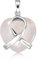 WithLoveSilver, ciondolo a forma di cuore in argento Sterling 925 con ciondolo in quarzo rosa da 16 mm, Argento/argento Sterling, Quarzo