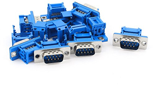 sourcing map 10 stück D - SUB DB9 9-polig-männlich IDC Art Crimp-anschluss für Flaches Kabel DE de