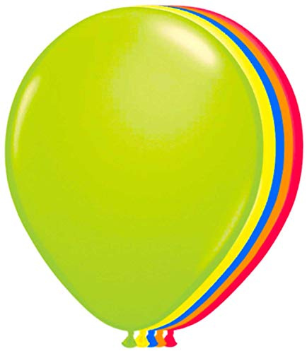 Folat 08166 Balloons Neon-25 cm, 50 Pieces, Multi Colours, Rubber