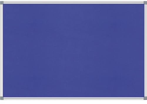 Pinnboard MAULstandard, 120 x 90 cm, hochwertiger Filz, Aluminium-Rahmen, blau