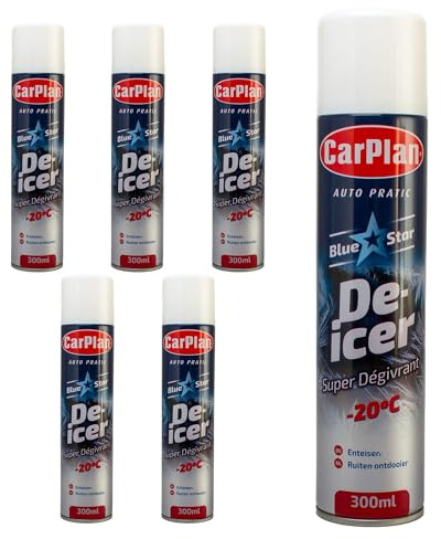 CarPlan, Blue Star De-Icer Aerosol, 300 ml (Pack of 6)