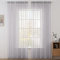 MIULEE Voile Vorhang Transparente Gardine aus Voile Einfarbig Stangendurchzug Transparent Wohnzimmer Luftig Dekoschal für Schlafzimmer 2er Set 245 x 140cm (H x B), Rod Pocket Gräuliches Flieder