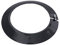 Embellecedor en color negro vitrificado 900°C-Ø120 mm-Rosetón para conductos de estufas y chimeneas