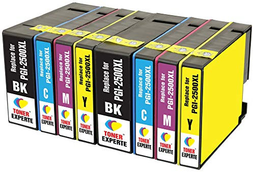 TONER EXPERTE PGI-2500XL 8 XL Druckerpatronen kompatibel für MAXIFY MB5350 iB4050 MB5050 MB5150 MB5450 iB4150 MB5455 MB5155 9254B001 9265B001 9266B001 9267B001 | hohe Kapazität