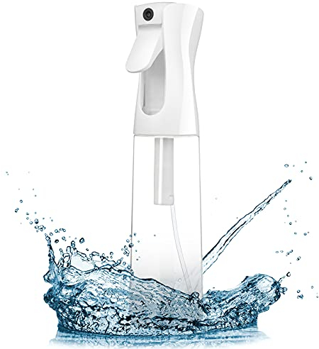 LSAIFATER Sprühflasche für Haare mit kontinuierlichem Wassernebel für Frisuren, Pflanzen, zum Putzen Durchsichtig