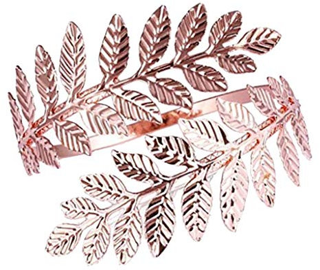 Sharplace Bracelet Manchette Feuille Supérieur, Or Rose