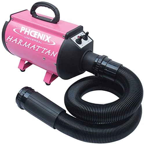 Phoenix - Secador Harmattan (2 velocidades, portátil para Perros, 2200 W), Color Rosa