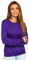 BOLF Damen Sweatshirt Pullover ohne Kapuze Basic Langarmshirt Top Baumwollmischung Pulli Rundhals-Ausschnitt Sweater Farbvarianten Sportlich Fitness J.Style W01 Violett S [A1A]