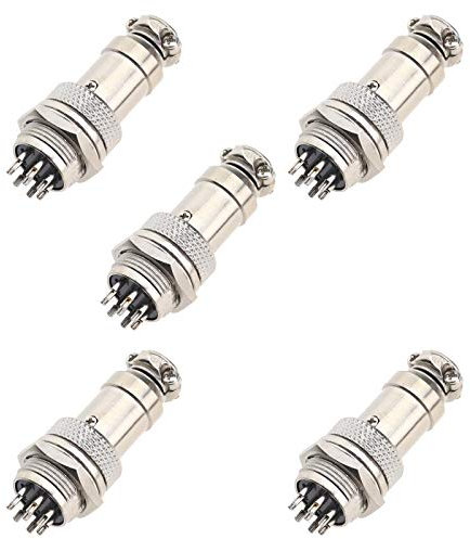 5X 8 Broches Connecteur Mâle et Femelle à Vis Réglage Type GX16 Aviation Plug Remplacement