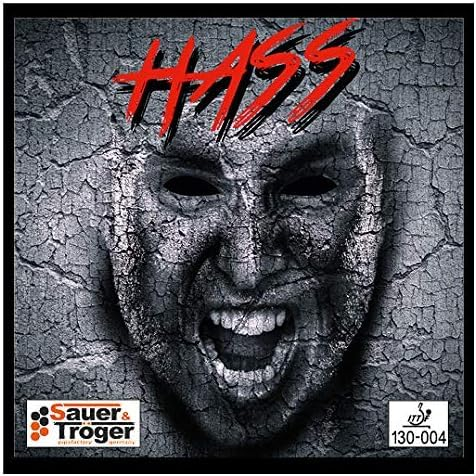 Sauer & Tröger Tischtennis Belag Kurze Noppe | HASS | Rot, Schwarz | 1,5 1,8 2,1 (Schwarz, 1,5 mm)