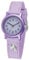 JACQUES FAREL Öko-Kinderuhr Mädchen Armbanduhr mit Textilband aus Bio-Baumwolle Analog Quarz Lila Flieder Pferd ORG 8820