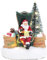 Christmas Concepts® 16cm Weihnachtsmann liest freche und schöne Buchstaben Ornament mit warmweißen LED-Leuchten – Batteriebetrieben - Weihnachtsdorf