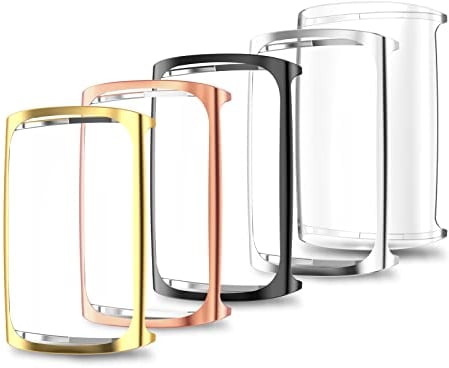 Simpeak 5-Stück Schutzhülle kompatibel für Fitbit Charge 6/Charge 5, TPU Hülle, Leicht Weiche Silikon Case, Ultradünne Schutz Zubehör, Kratzfest Gehäuse