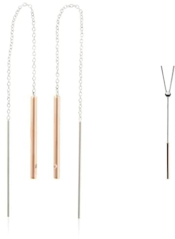 Skagen Damen-Ohrstecker Edelstahl SKJ1079998 + SKAGEN Damen-Ketten Edelstahl