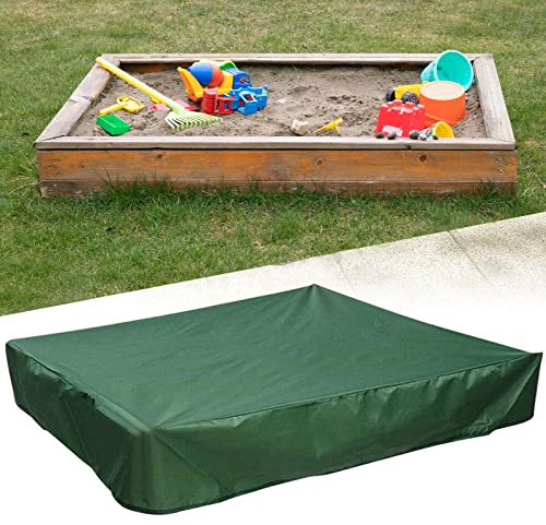 Wasserdicht Sandkasten Abdeckung 150x150cm, Sandkastenplane mit Abdeckung, Sandkastenabdeckungen Sandkasten Abdeckung Abdeckplane Wasserdicht, Spielzeug Sandkasten Abdeckung für Pool Terrase Garten