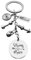Strong & Brave + No Pain No Gain + Weightlifting Plate + Hanteln + Kettlebell Keychain, silber, Small