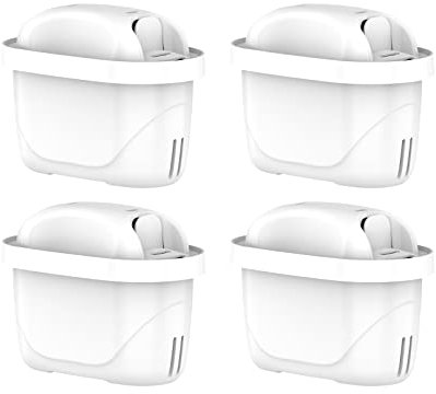 GLACIER FRESH Water Filter Cartridges, Compatible with Brita® Maxtra+® Plus, Maxtra Pro® All-in-1 Water Filters, Reduce PFOA/PFOS, 4-Pack