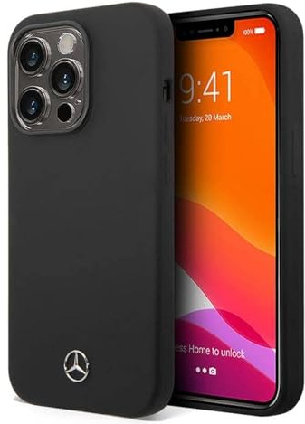 Mercedes MEHMP14LSILBK hülle für 14 Pro 6,1 schwarz/Black hardcase Silicone Line