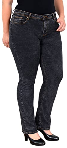 ESRA Jeans Schwarz Damen Jeans Schwarz Jeans Damen Schwarz Jeanshose Damen Übergröße