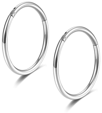 20g Nasenpiercing Ring Hoop 316L Chirurgenstahl Septum Ringe Tragus Piercing Knorpel Hoop Ohrringe für Frauen Männer 9mm