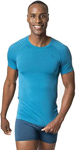 Odlo Herren Funktionsunterwäsche Kurzarm Shirt Performance X-Light ECO, Saxony Blue, M