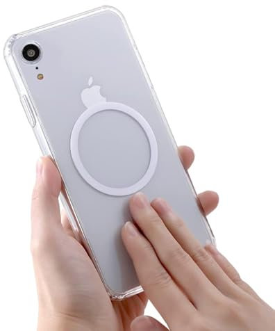 Gyizho Strong Magnetic Clear for iPhone XR Case [Compatible with MagSafe] [Military Grade Drop Tested] Shockproof Protective Slim Thin Phone Cover 6.1 Inch Clear