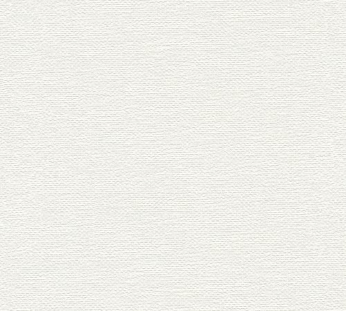 Livingwalls Premium Wall 2 389751 Non-Woven Wallpaper Plain 10.05 m x 0.53 m Made in Germany White