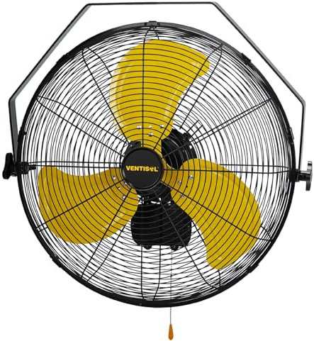 VENTISOL 50,8 cm (20 Zoll) Hochgeschwindigkeits-Metall-Wandventilator, 4650 CFM Hochleistungs-Wandventilator mit vollem Dichtungsmotor, Terrassenventilator mit 3 Geschwindigkeiten für den
