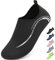 Sixspace Badeschuhe Damen Herren Wasserschuhe Schwimmschuhe Männer Frauen Strandschuhe Aquaschuhe Barfußschuhe(Schwarz 36 EU)