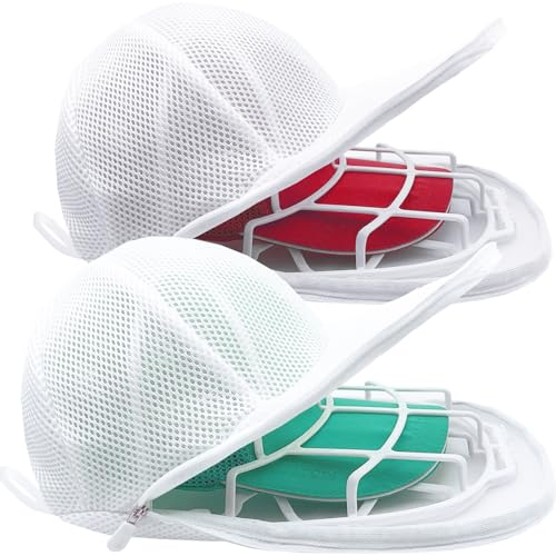 KISYONGUS Hutwascher für Baseballkappen, Hutreiniger für Baseballkappen, Ballkappe Schutz Waschen Waschmaschine Rahmen für flache & gebogene Hüte für Spülmaschine (3 Sets,Weiß)