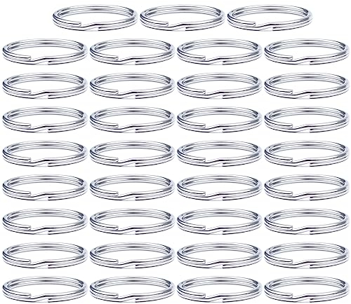35 Stück Schlüsselring,Schlüsselanhänger,DIY Schlüsselanhänger Zubehör,für Schlüssel,Halsketten,Armbänder,Ohrringe,Basteln,Ornamente und DIY-Kunst(20mm)